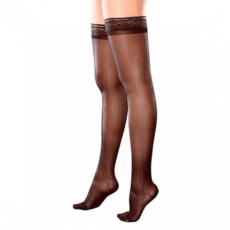 Чулки с ажурным верхом (XL, черный) (арт. 2С200) арт. 8 (прозрачные) фото 1