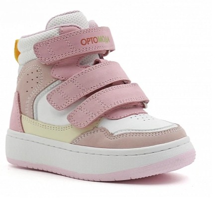 Ботинки ортопедические детские демисезонные Ортомода 42026-Х-607 бежевые с высоким берцем фото 1