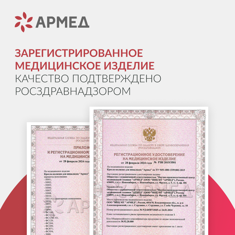 Кресло-коляска электрическая для инвалидов Armed ФС111A (Армед) фото 16