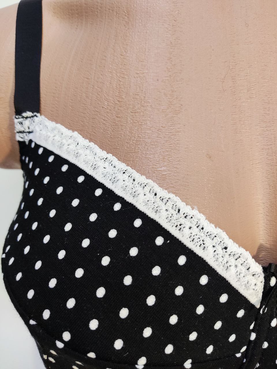 Бюстгальтер после мастэктомии Черное с белыми точками 0860-1 П01 фото 4