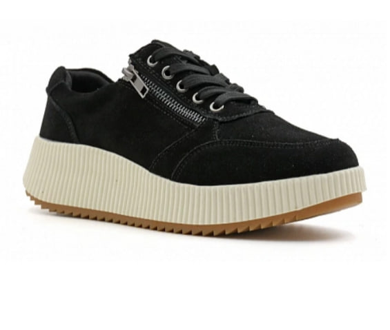 Кроссовки ортопедические женские Ортомода 88125-В-701 черные из велюра с молнией фото 1