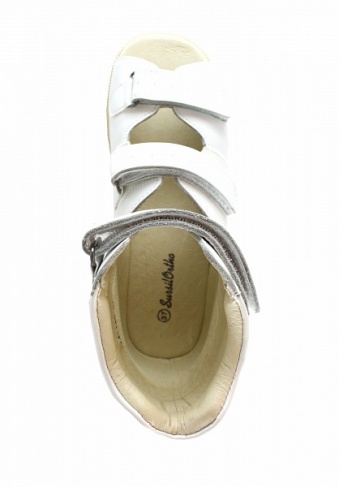 Сандалии ортопедические  с открытым носом цв.белые 14-140 фото 4